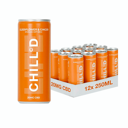 12 x CHILL°D 20mg CBD Sparkling Drink 250ml