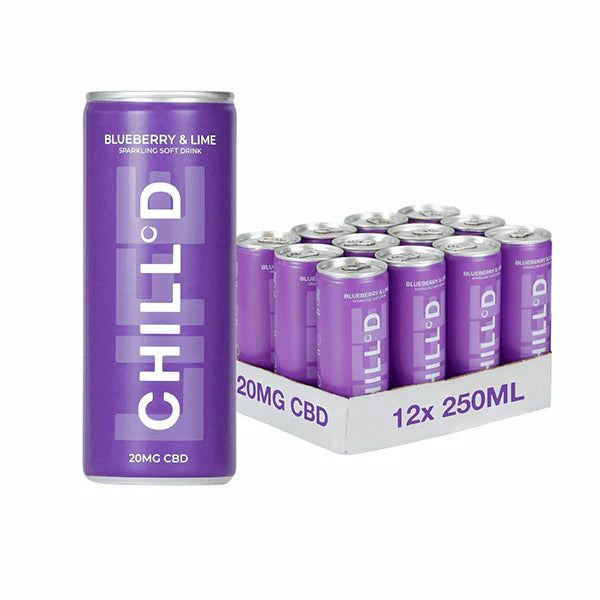 12 x CHILL°D 20mg CBD Sparkling Drink 250ml