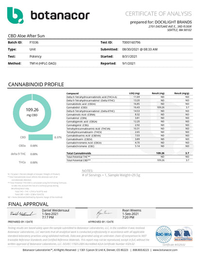 Marley 100mg CBD Aloe After Sun - 29.5ml - HEMPORIUM