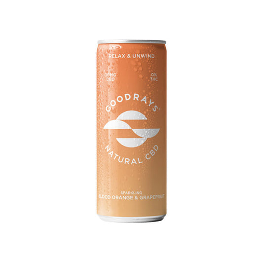 Goodrays 30mg CBD Blood Orange & Grapefruit Seltzer 250ml - HEMPORIUM