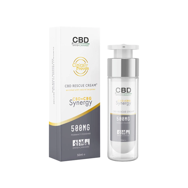 CBD By British Cannabis Synergy 500mg CBG + CBD Rescue Cream - 50ml - HEMPORIUM