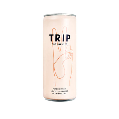 12 x TRIP 15mg CBD Infused Peach & Ginger Drink 250ml - HEMPORIUM