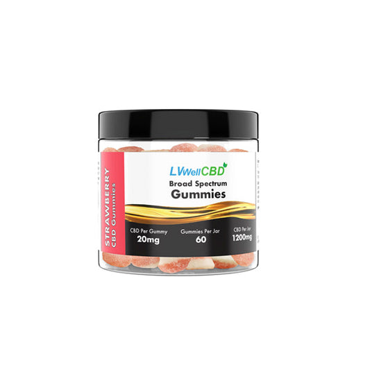 LVWell 1200mg CBD Gummies - 60 Count - HEMPORIUM