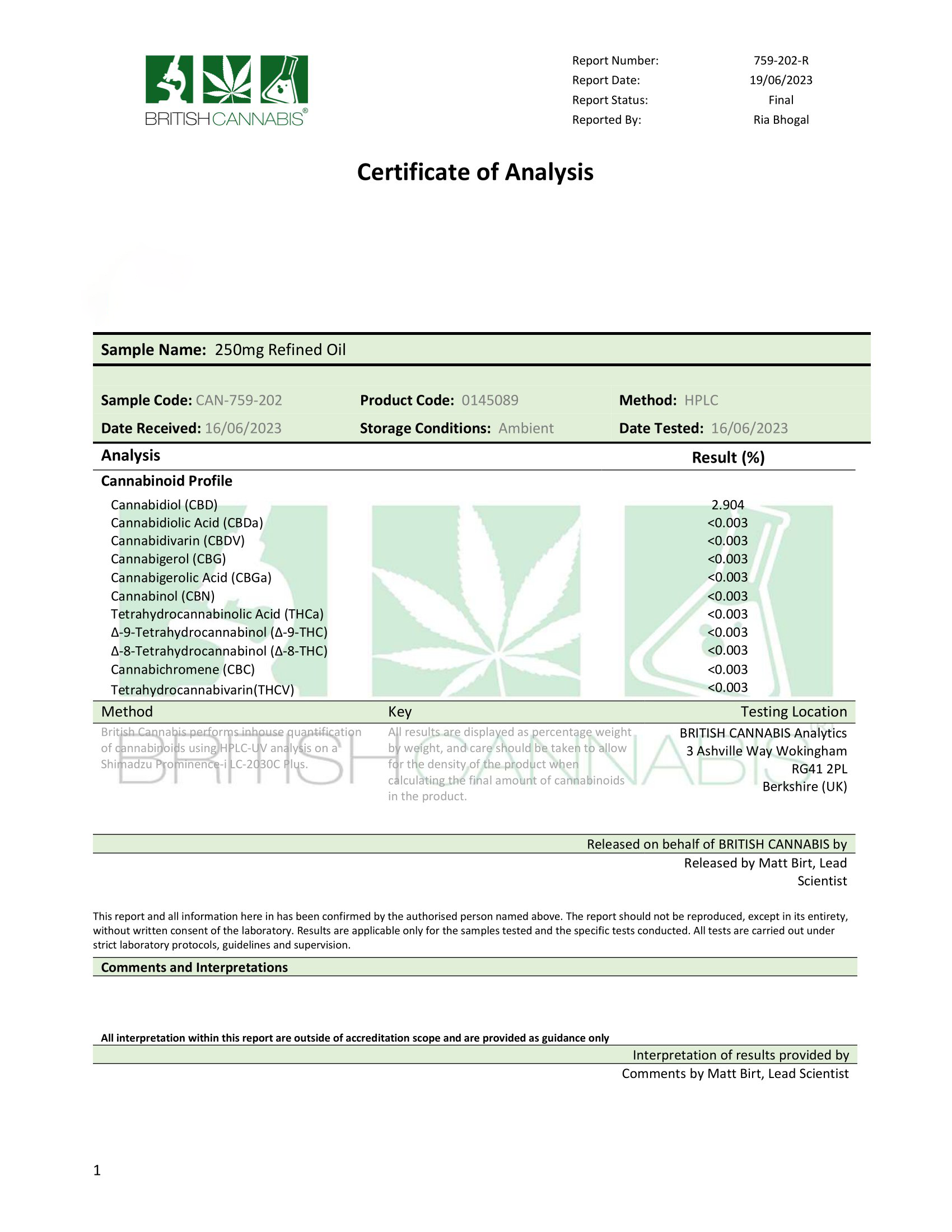 Hempura 250mg CBD Broad Spectrum Oil Refined with terpenes - 10ml - HEMPORIUM