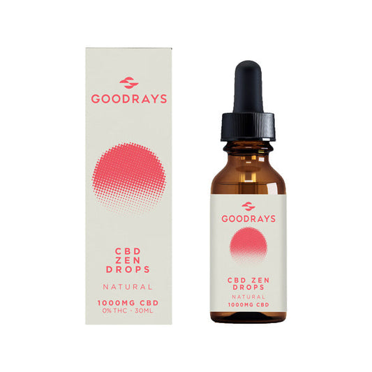 Goodrays 1000mg CBD Natural Zen Drops - 30ml - HEMPORIUM