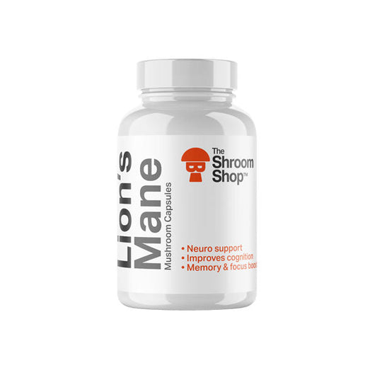 The Shroom Shop Lion's Mane Mushroom 45000mg Capsules - 90 Caps - HEMPORIUM