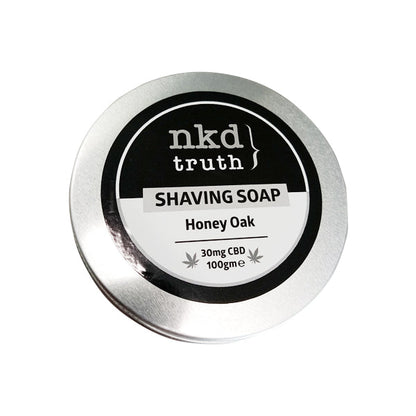 NKD 30mg CBD Speciality Shaving Soap 100g - Honey Oak (BUY 1 GET 1 FREE) - HEMPORIUM
