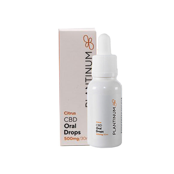 Plantinum CBD 500mg CBD Citrus Oral Drops - 30ml - HEMPORIUM