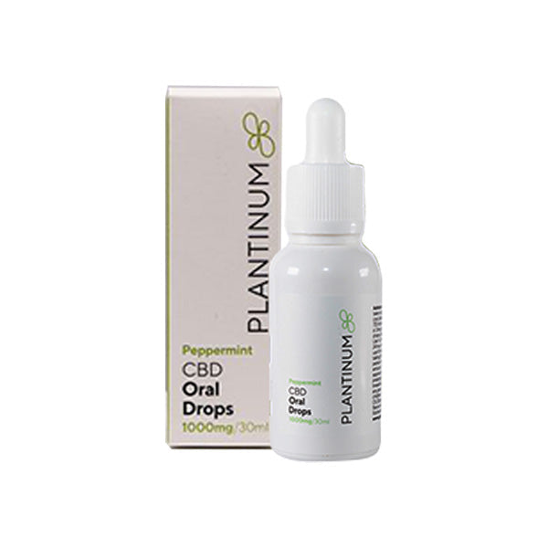 Plantinum CBD 1000mg CBD Peppermint Oral Drops - 30ml - HEMPORIUM