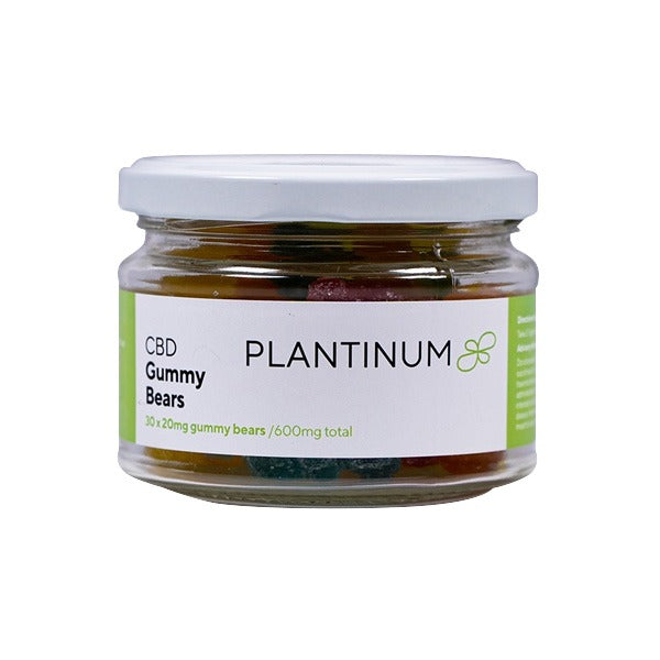 Plantinum CBD 600mg CBD Vegan Gummy Bears - 30 Pieces - HEMPORIUM