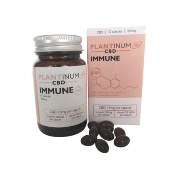 Plantinum CBD 450mg CBD Immune Soft Gel Capsules - 30 Caps - HEMPORIUM