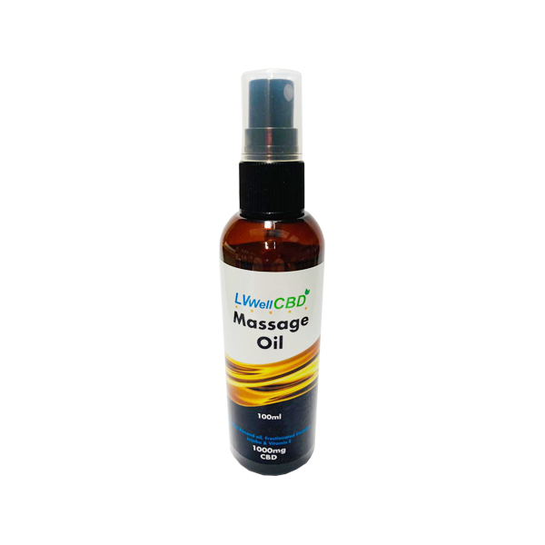 LVWell CBD 1000mg Full Spectrum CBD Massage Oil  - 100ml - HEMPORIUM