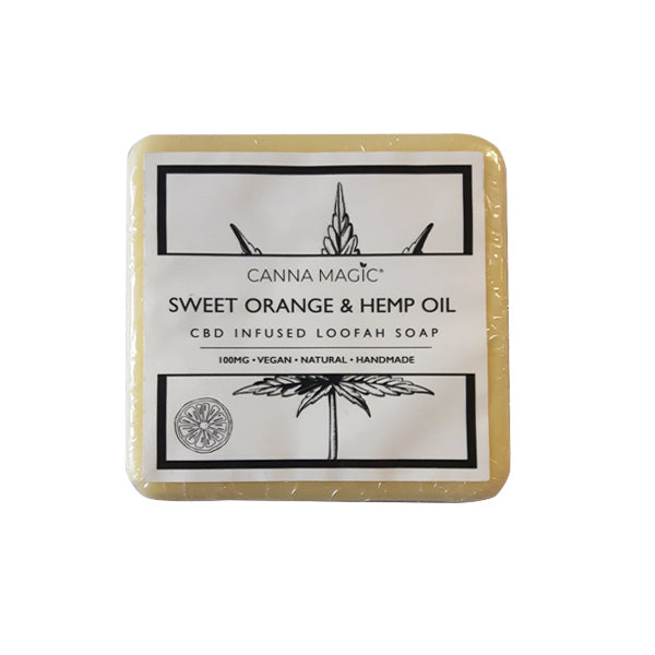 Canna Magic 100mg CBD Sweet Orange & Hemp Oil Soap 145g - HEMPORIUM