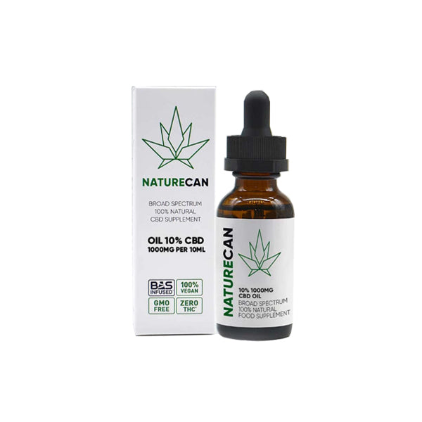 Naturecan 10% 1000mg CBD Broad Spectrum MCT Oil 10ml - HEMPORIUM