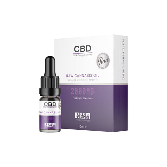 CBD by British Cannabis 2000mg CBD Raw Cannabis Oil - 10ml - HEMPORIUM