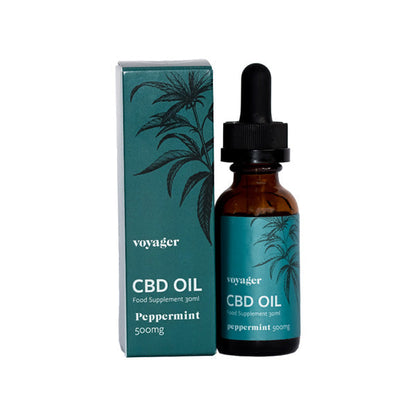 Voyager 500mg CBD Peppermint Oil - 30ml - HEMPORIUM