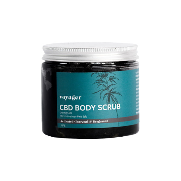 Voyager 250mg CBD Activated Charcoal & Bergamot Body Scrub - 250g - HEMPORIUM