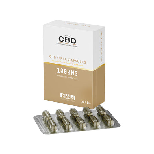 CBD by British Cannabis 1000mg CBD 100% Cannabis Oral Capsules - 30 Caps - HEMPORIUM