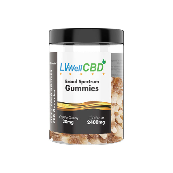 LVWell CBD 2400mg CBD Fizzy Cola Bottle Gummies - 120 Pieces - HEMPORIUM