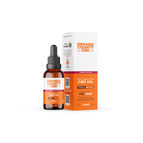 Orange County CBD 500mg Flavoured Tincture Oil 30ml