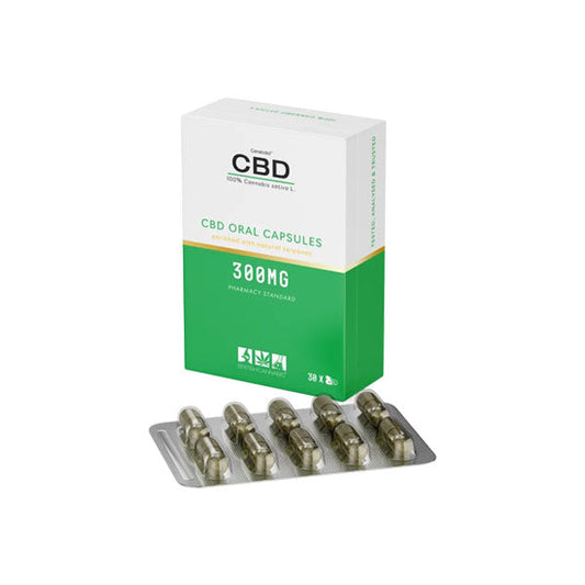 CBD by British Cannabis 300mg CBD 100% Cannabis Oral Capsules - 30 Caps - HEMPORIUM