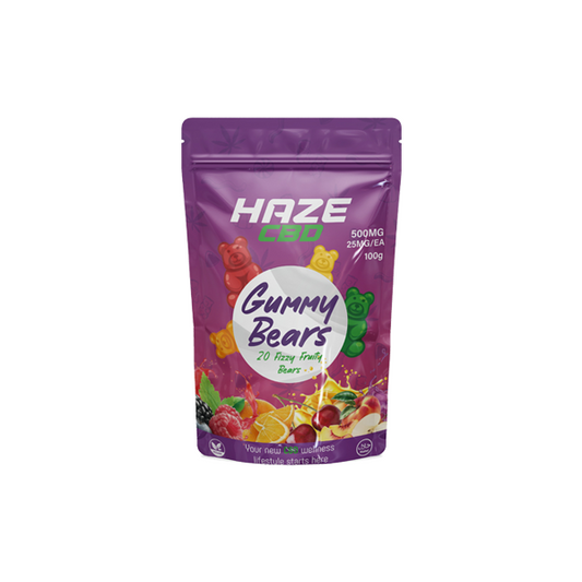 Haze CBD 500mg Gummy Bears - 20 Pieces - HEMPORIUM