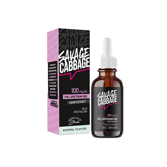 Savage Cabbage 3000mg CBD Oil Natural 30ml - HEMPORIUM