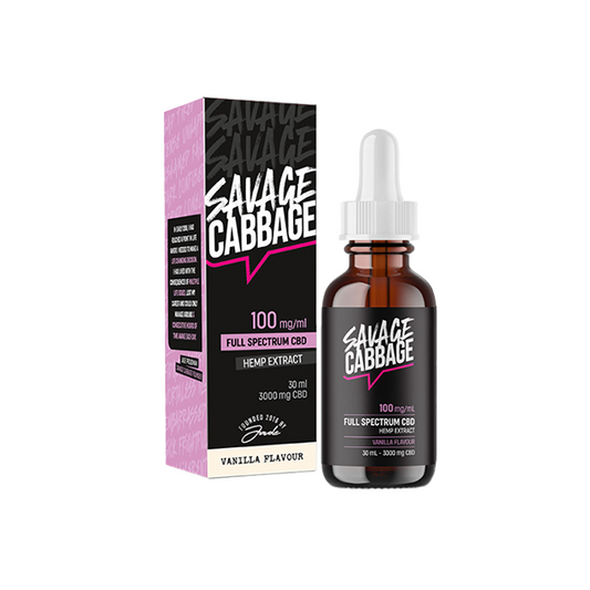 Savage Cabbage 3000mg CBD Oil Vanilla 30ml - HEMPORIUM