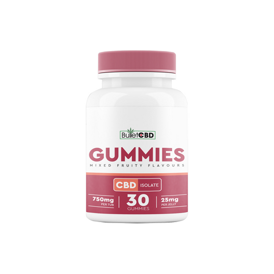 Bullet CBD 750mg CBD Isolate Gummies - 30 Pieces - HEMPORIUM