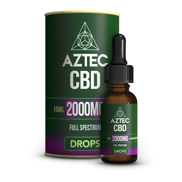 Bottle of Aztec CBD 10ml 2000mg Full Spectrum Drops