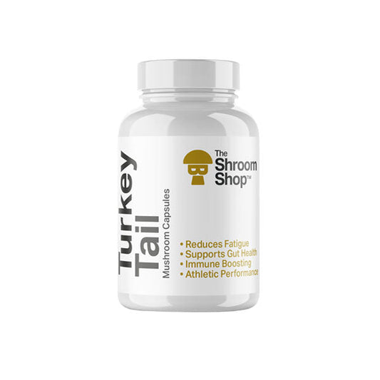 The Shroom Shop Turkey Tail Mushroom 45000mg Capsules - 90 Caps - HEMPORIUM