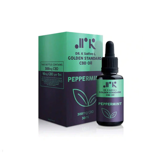 Dr K CBD Peppermint Golden Standard 300mg CBD Oil - 30ml - HEMPORIUM