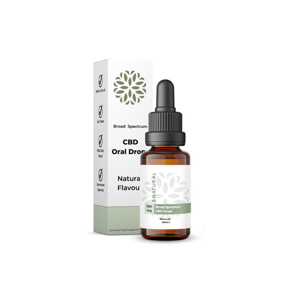 Bnatural 300mg Broad Spectrum CBD Natural Oral Drops - 10ml - HEMPORIUM