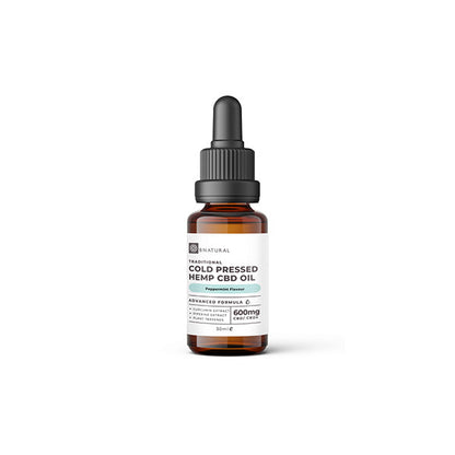 Bnatural Raw Cold Pressed 600mg CBD Hemp Oil - Peppermint - HEMPORIUM