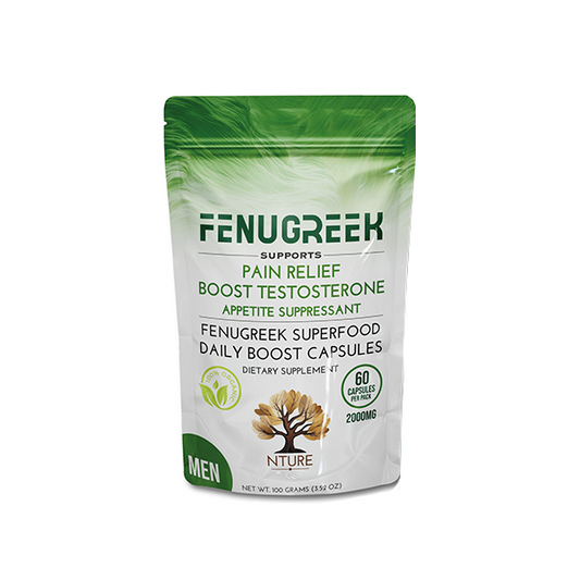 NTURE 2000mg Fenugreek Men Capsules - 60 Caps - HEMPORIUM