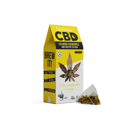 Equilibrium CBD 48mg Full Spectrum Chamomile Tea Bags  Box of 12 (BUY 2 GET 1 FREE)