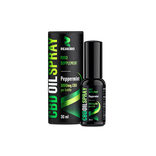 Reakiro 1000mg CBD Peppermint Flavour Spray 30ml (BUY 1 GET 1 FREE) - HEMPORIUM