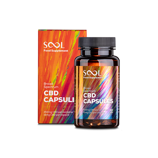 SOOL 450mg broad Spectrum Soft Gel CBD Capsules - 30 Caps (BUY 1 GET 1 FREE) - HEMPORIUM