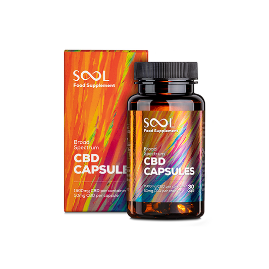 SOOL 1500mg broad Spectrum Soft Gel CBD Capsules - 30 Caps (BUY 1 GET 1 FREE) - HEMPORIUM