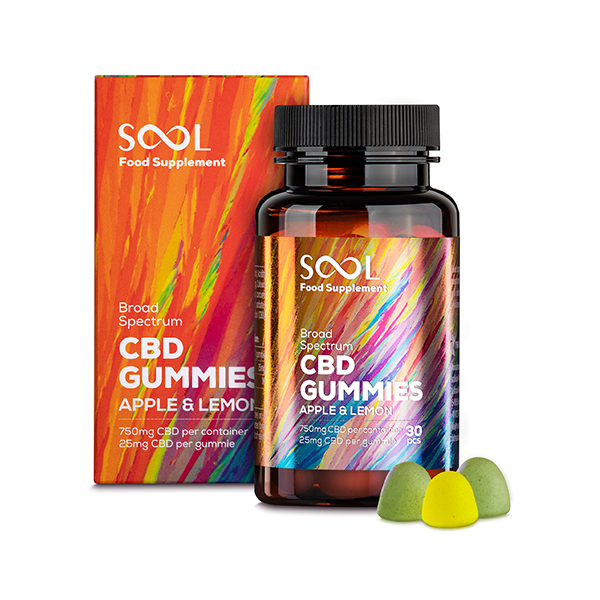 SOOL 750mg Broad Spectrum CBD Apple & Lemon Gummies - 30 pieces (BUY 1 GET 1 FREE) - HEMPORIUM