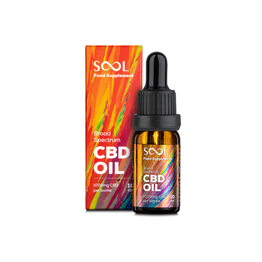 SOOL 1000mg Broad Spectrum 10% CBD Oil 10ml (BUY 1 GET 1 FREE) - HEMPORIUM