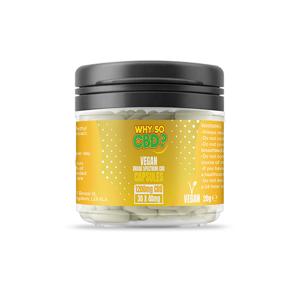 Why So CBD? 1200mg Broad Spectrum CBD Vegan Capsules - 30 Caps - HEMPORIUM