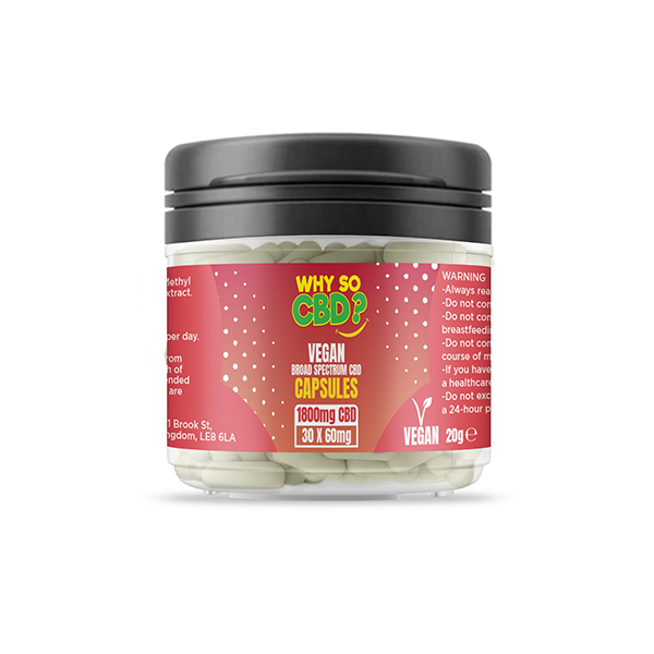 Why So CBD? 1800mg Broad Spectrum CBD Vegan Capsules - 30 Caps - HEMPORIUM