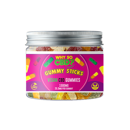 Proč tak CBD? 1500mg Širokospektrální CBD Small Vegan Gummies - 11 příchutí