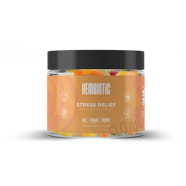 Hembiotic 500mg Funkční CBD Gummy Bears - 100g