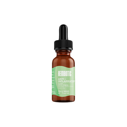 Hembiotic 1000mg Broad-Spectrum Functional CBD Oil - 15ml