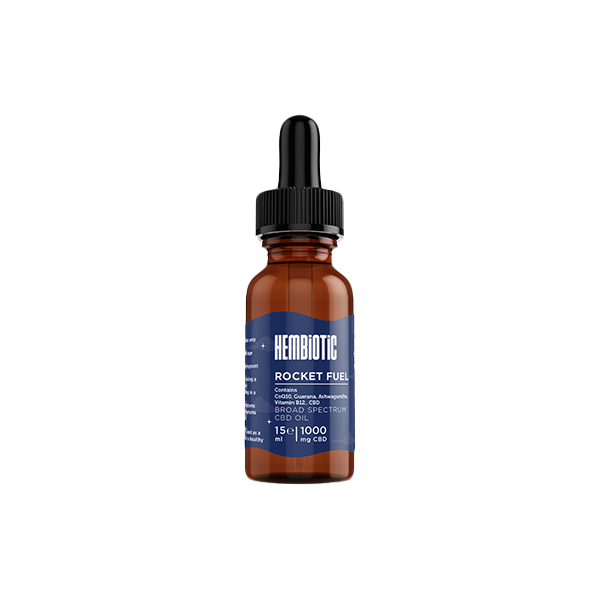 Hembiotic 1000mg Broad-Spectrum Functional CBD Oil - 15ml