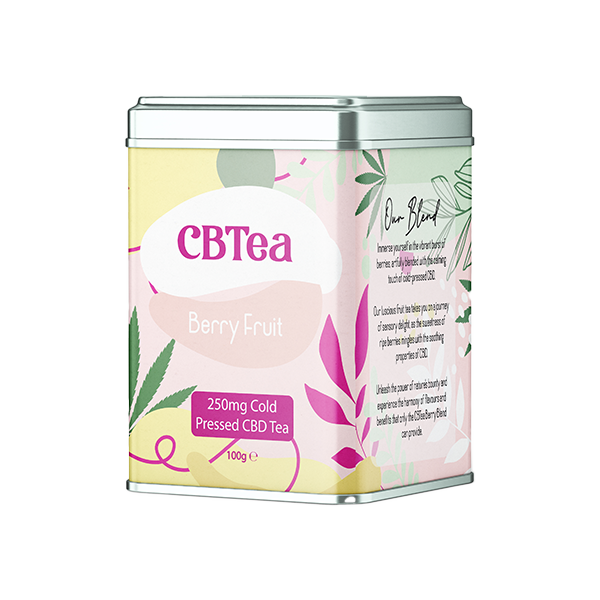 CBTea 250mg Cold Pressed Full Spectrum CBD Berry Fruit - 100g - HEMPORIUM