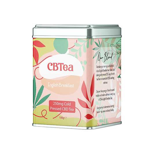 CBTea 250mg Cold Pressed Full Spectrum CBD English Breakfast Tea - 100g - HEMPORIUM