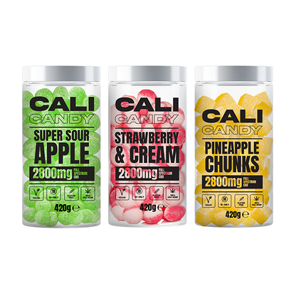 CALI CANDY MAX 2800 mg CBD vegánske sladkosti s plným spektrom – 10 príchutí